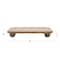 Hello Honey® 16" Natural Decorative Mango Wood Pedestal with Wood Beads